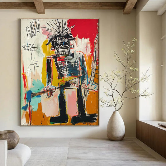 Emerald Reverie: Vast - Proportioned Hand - Painted Custom Abstract Creation for Living Room and Hotel DTP109