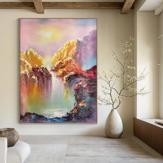 Inviting Hand - Painted Textured Abstract for Dining Room & Entryway DKH1279