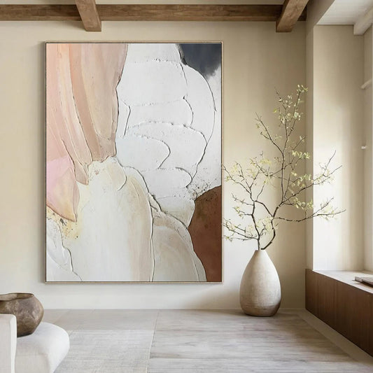 Custom Hand-Painted Abstract Canvas for Bedroom & Hotel Reception Areas LargeART1437