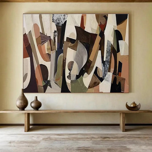 Vast Hand - Painted Textured Abstract Wall Decor for Bedroom & Hallway DKH621