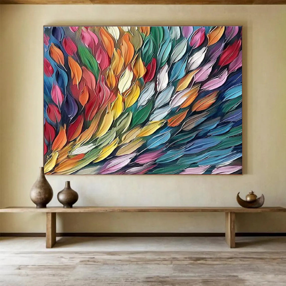 Hand - Painted Textured Oversized Abstract Art for Room Enrichment DKH689