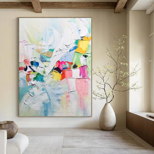 Hand-Painted Large Custom Abstract Paintings for Bar & Entryway DTP279