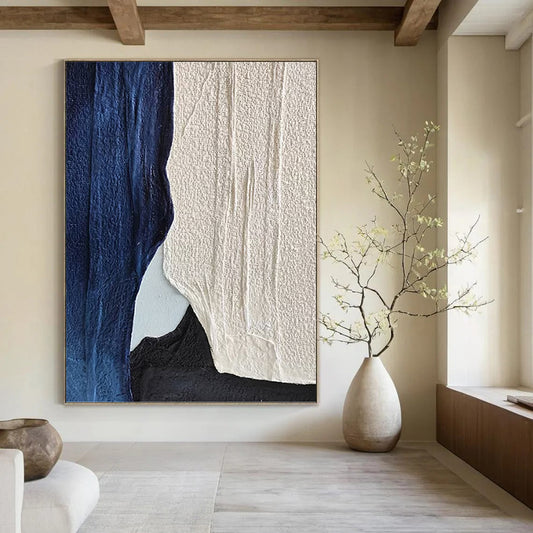 Extra - Colossal Vertical Hand - Painted Custom Abstract Rondo (with Unique Textures), for Bar and Hallway DKH1547