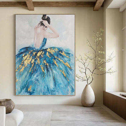 Large - Sized Stimulating Hand - Painted Textured Abstract on Canvas for Office & Living Room DKH1414