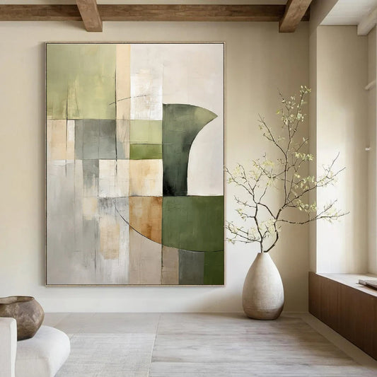 Hand-Painted Personalized Abstract Canvas for Dining Room & Hotel Cooking Demonstration Areas LargeART1458