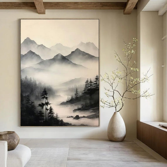 Hand-Painted Custom Abstract Canvas for Bedroom & Living Room LargeART1917