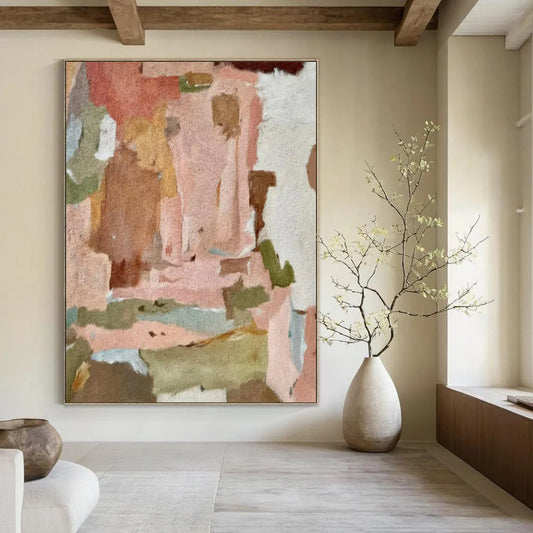 Enormous-Sized Hand-Painted Abstract Installations for Dining Room & Hallway LargeART2285