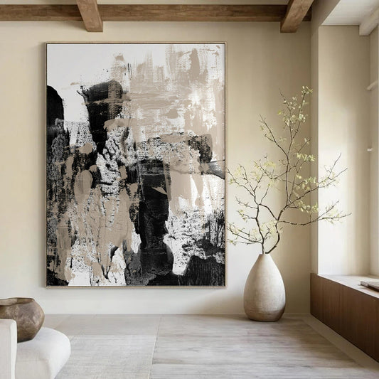 Softly Textured Abstract Wall Art for Dining Room & Entryway DKH0966