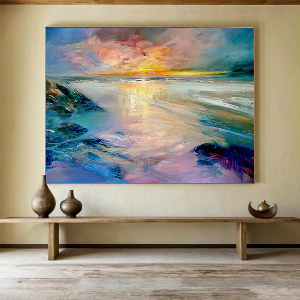 “Ethereal Embrace” Colossal Abstract Wall Art for Bedroom & Hallway DKH213