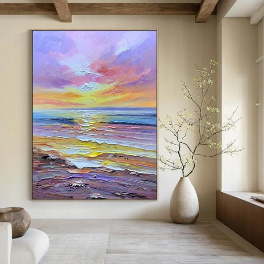 Hand-Painted Large Abstract Paintings: Textured Styles for Bar & Hotel DTP261
