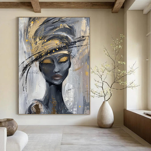 Monumental Hand-Painted Abstract Art for Bedroom & Yoga Room LargeART2197