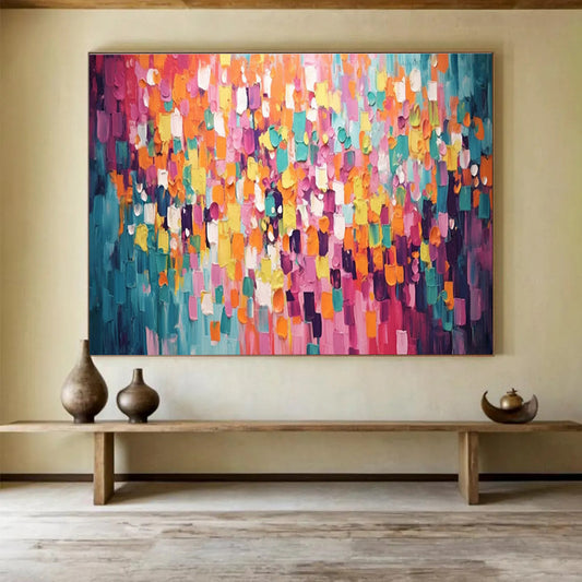 Alluring Original Immense Textured Hand - Applied Abstract Wall Mural for Captivating Spaces DKH868