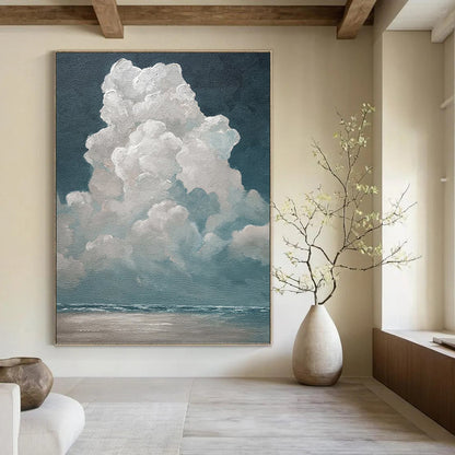 Large - Sized Hand - Painted Textured Custom Abstract Work, for Dining Room and Hallway DKH1459