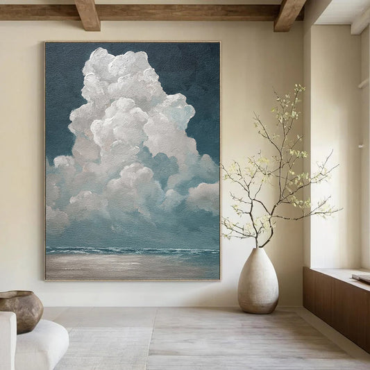 Large - Sized Hand - Painted Textured Custom Abstract Work, for Dining Room and Hallway DKH1459