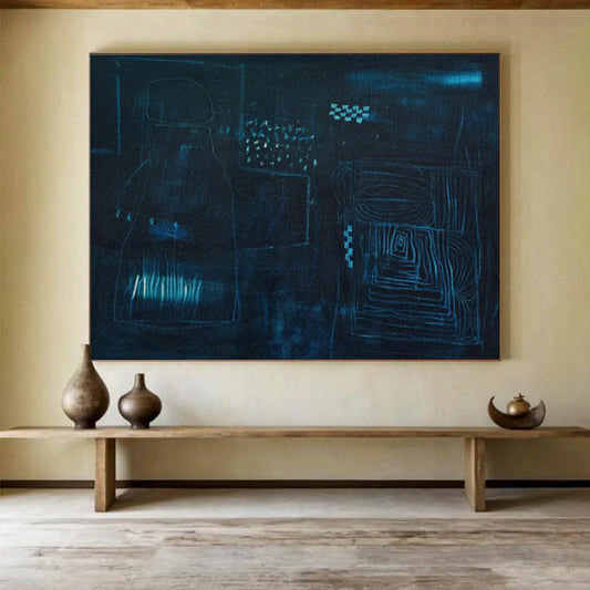 Custom - Sized Giant Abstract Canvas for Art Gallery DKH023