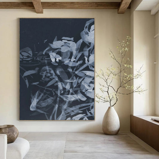 Custom Hand-Painted Abstract Art: Big Sizes & Textured Wonders for Bar & Hotel DTP240