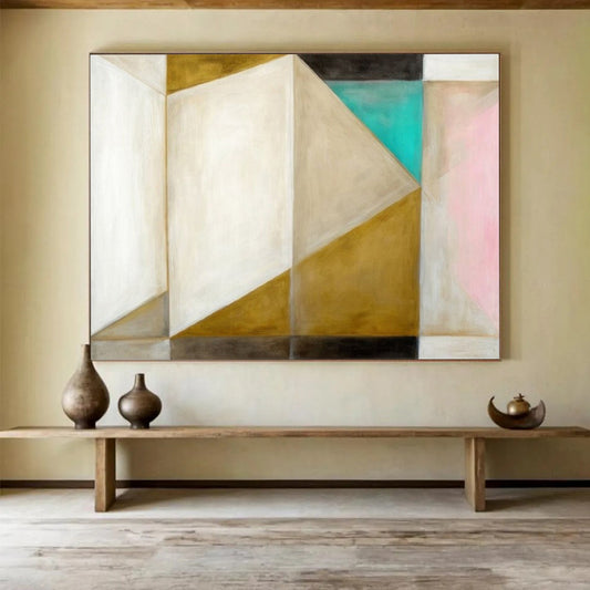 Vast Hand-Painted Abstract Canvas for Bedroom & Dining Room LargeART1534