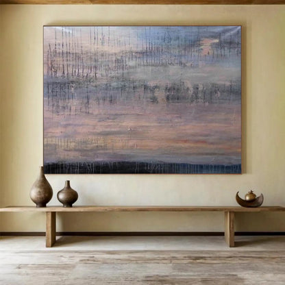 Grey - Purple Gradient Abstract: Interpreting the Artistic Depth of the Space DLZ150