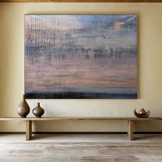 Grey - Purple Gradient Abstract: Interpreting the Artistic Depth of the Space DLZ150