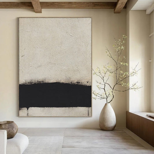 Large - Sized Fashion - Forward Hand - Painted Textured Abstract Art on Canvas for Bar & Entryway DKH1419