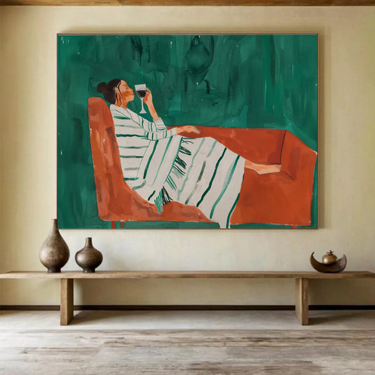 “Infinite Horizons” Giant Abstract Wall Decor for Living Room & Hallway DKH233