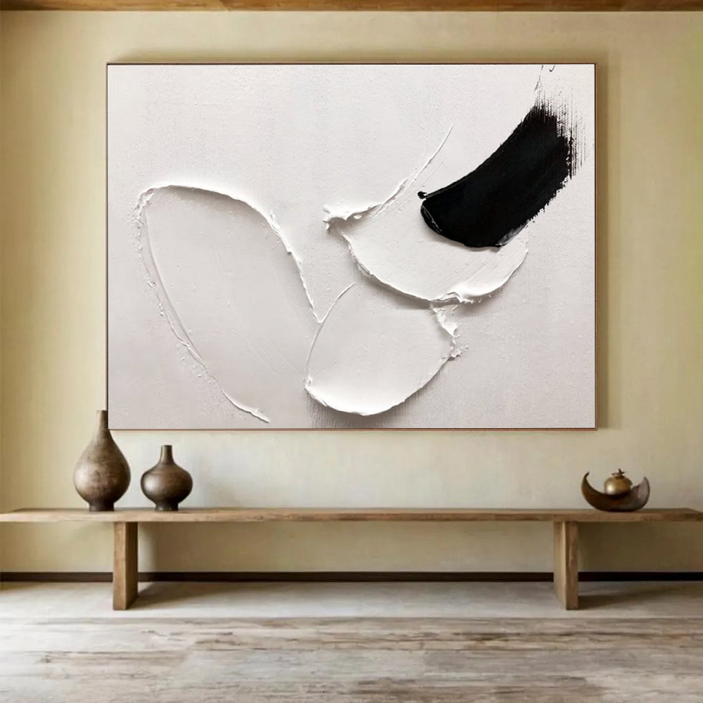 Inviting Large Abstract Canvas with Warm Textured Tones for Bar & Entryway DKH909