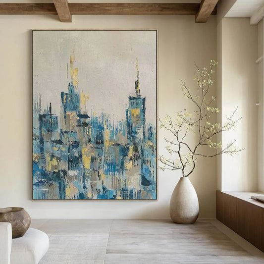 Futuristic Textured Abstract Wall Art for Office & Tech Lab LargeART2080