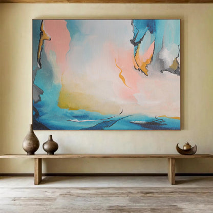 Custom - Crafted Oversized Abstract Art for Corporate Office DKH021
