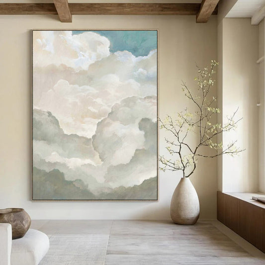 Vivid & Energetic Hand-Painted Custom Abstract Painting for Bedroom & Living Room LargeART1992