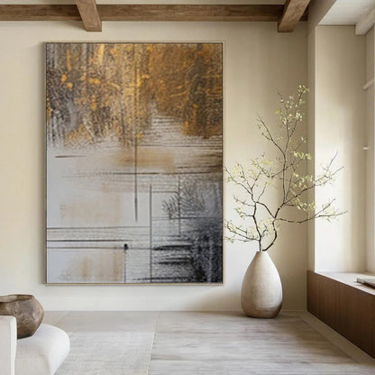 Large - Scale Hand - Painted Custom Textured Abstract Art for Bedroom & Living Room DKH0980
