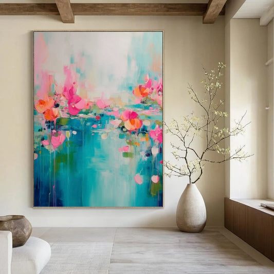 Hand - Crafted Custom Textured Abstract Painting for Living Room & Dining Room DKH0993