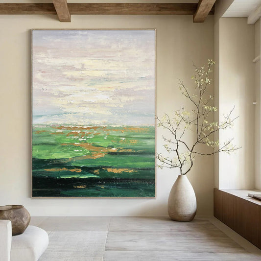 Elegant Hand - Painted Textured Abstract Canvas for Hallway & Living Room DKH1341