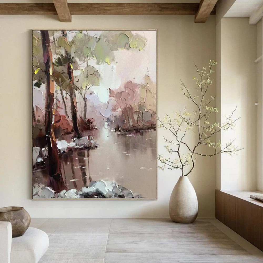 Alluring Hand - Painted Textured Abstract Canvas for Bedroom & Entryway DKH1296