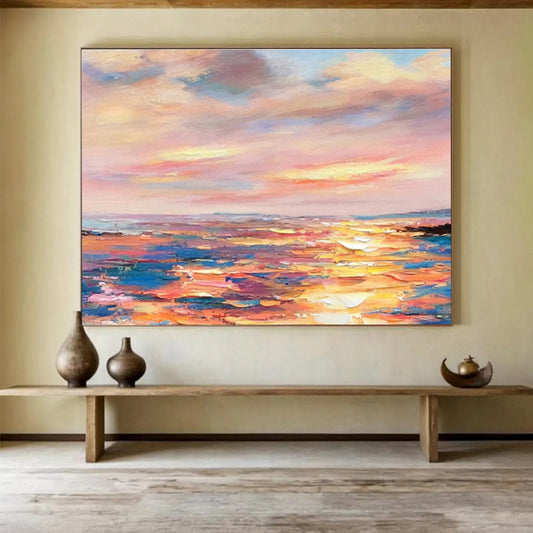 Hand - Painted Made - to - Measure Abstract Mural for Office & Dining Room DKH112