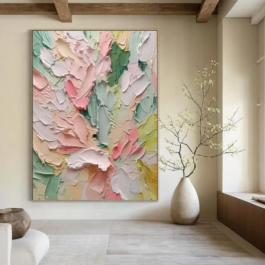 Elegant Hand - Painted Textured Abstract Canvas for Hallway & Living Room DKH1397