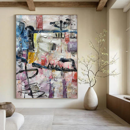 Breathtaking Hand - Painted Textured Abstract for Living Room & Dining Room DKH1294