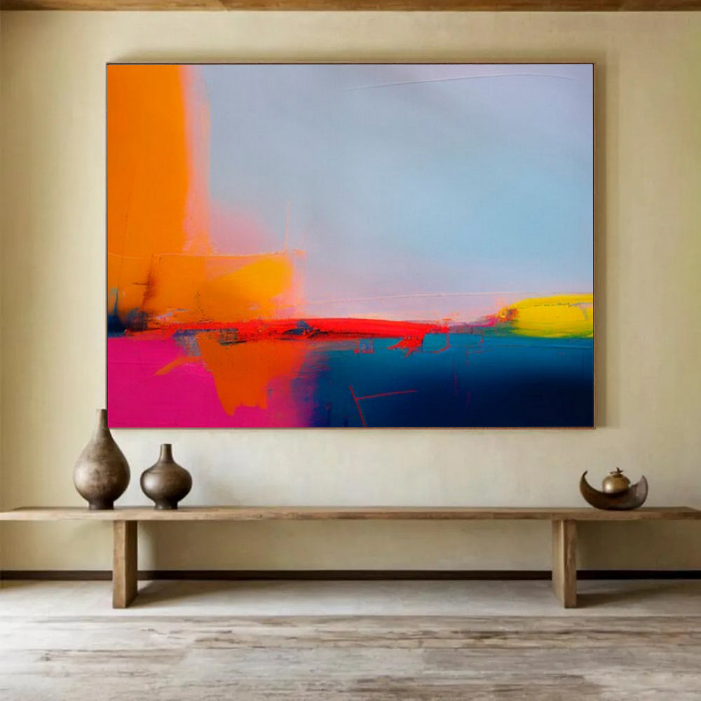 Striking Vast Abstract Painting for Hallway & Bar LargeART1684