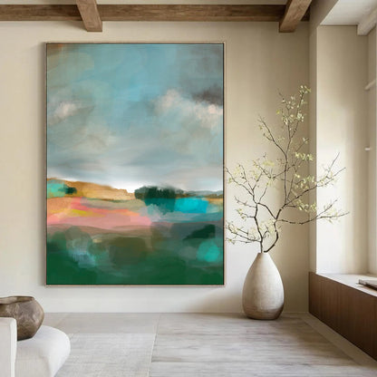 Elegant & Timeless Hand-Painted Custom Abstract Painting for Bedroom & Hallway LargeART2011