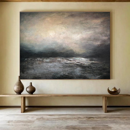 Hand - Crafted Large Textured Abstract Wall Mural for Elegant Touches DKH781