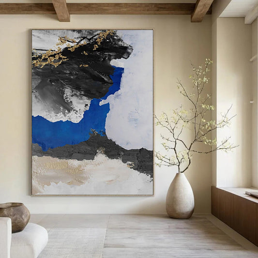 Immense Hand - Painted Textured Abstract Painting for Airport Terminal & Train Station DKH1231