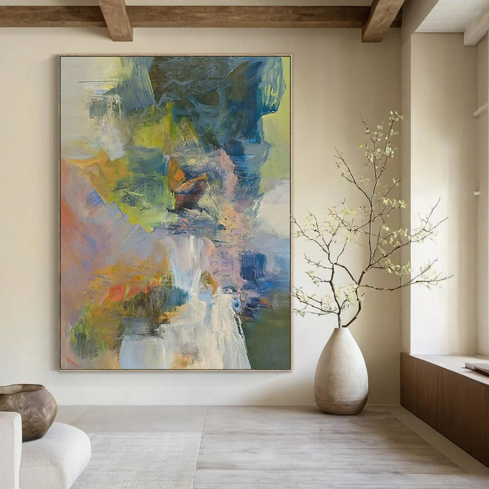 Enormous Hand-Painted Abstract Installations for Living Room & Bar LargeART2263