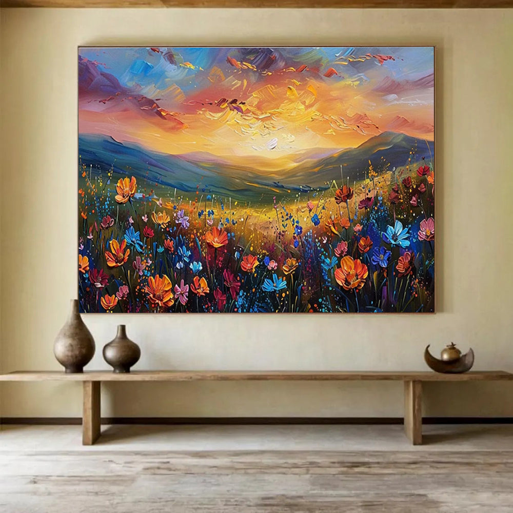 Accentuating Original Large - Sized Textured Hand - Painted Abstract Painting for Emphasized Spaces DKH837