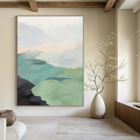 Large - Sized Hand - Painted Textured Custom Abstract Painting, Suitable for Living Room and Hotel DKH1445