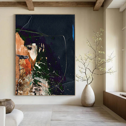 Custom Abstract Paintings: Big Sizes, Hand-Painted, Textured Beauty DTP170