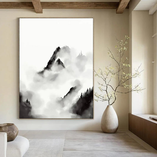 Big-Size Custom Abstract Art: Hand-Painted Textures for a Unique Space DTP207