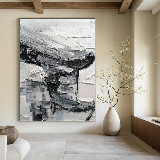 Sumptuous Hand - Painted Textured Abstract Mural for Bar & Hotel DKH1297