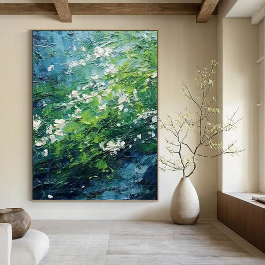 Refined Hand - Painted Textured Abstract on Canvas for Hotel & Dining Room DKH1404