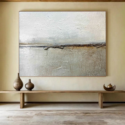 Hand - Painted Large Textured Abstract Wall Mural for Elegant Touches DKH754