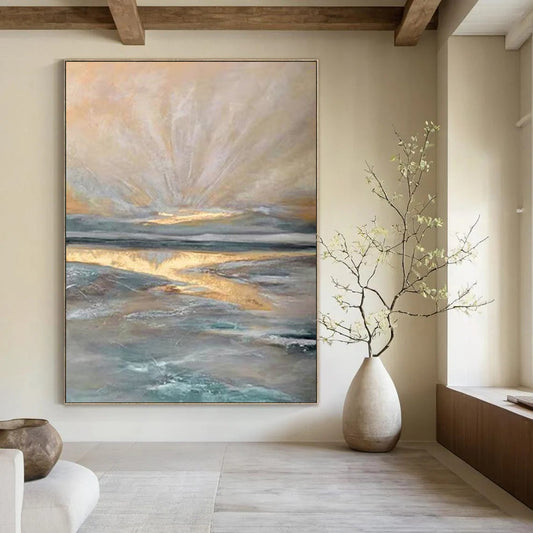 Handmade Large-Scale Abstract Art: Textures for Dining Room & Entryway DTP264