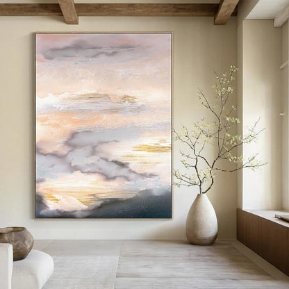 Custom Handmade Abstract Paintings: Large Dimensions, Textured Details DTP166